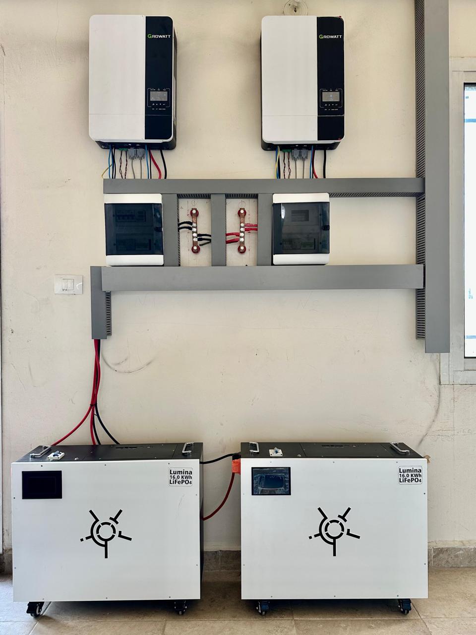 2x Lumina 16 KWh with Growatt inverters