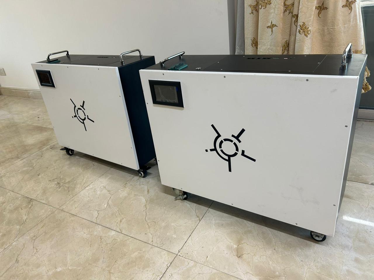 Two Lumina batteries at customer home